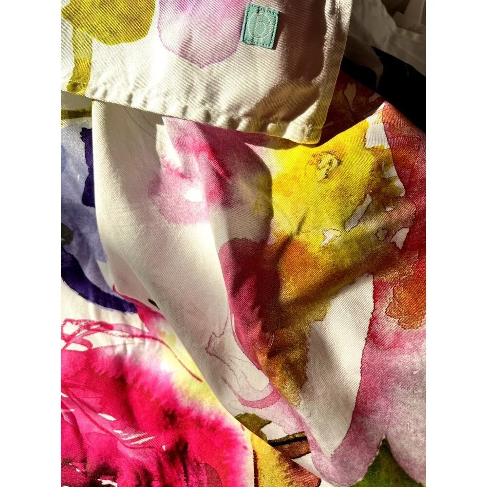 Bluebellgray Taransay Designer Shower Curtain Bright Colorful Floral Pink Purple - Picture 4 of 11